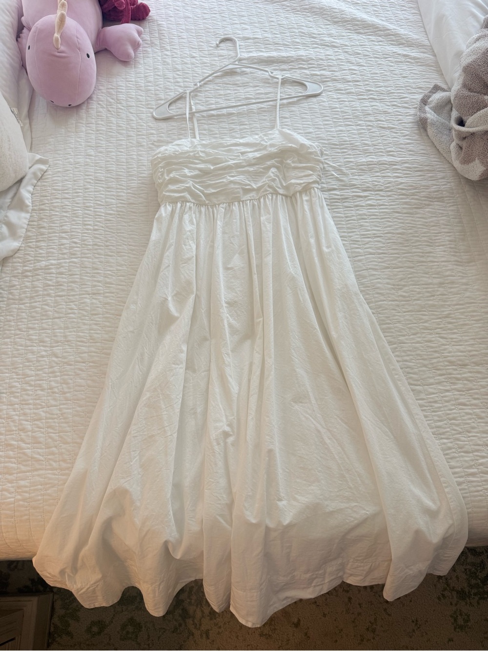 TCEC White Spaghetti-Strap Maxi Dress